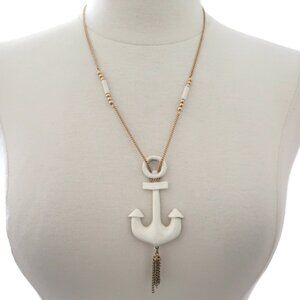vtg AVON Enamel Anchor pendant necklace